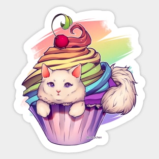 Rainbow Pride Catcake Sticker